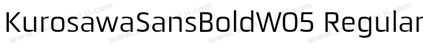 KurosawaSansBoldW05 Regular字体转换